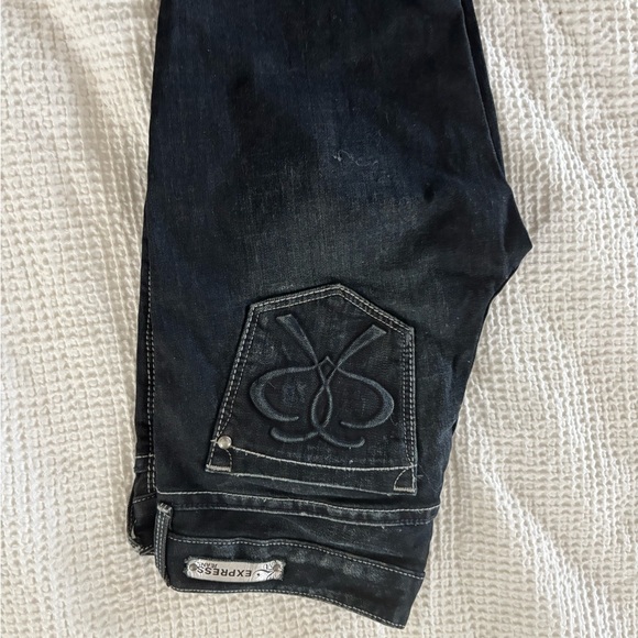 Express Women's Dark Wash Skinny Jeans - Picture 6 of 9